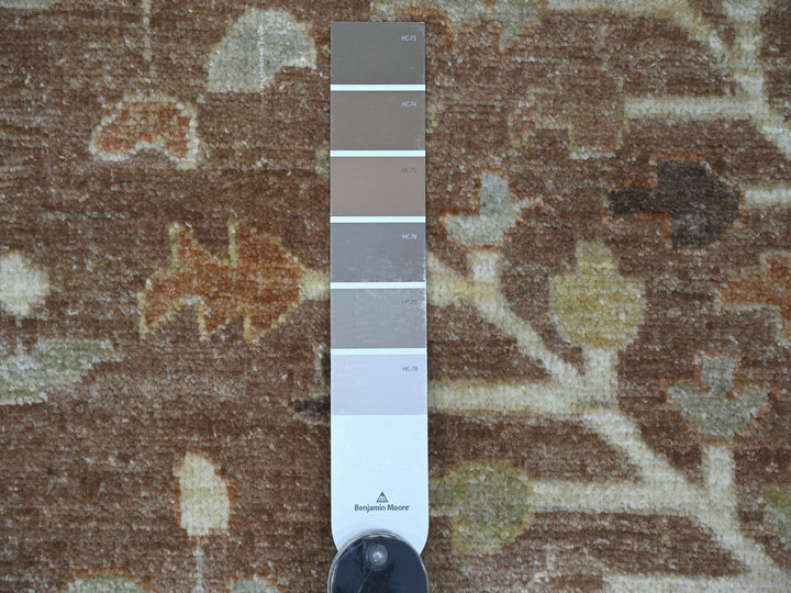 9'6" x 11'8" New Hand Knotted Brown Wool Rectangle Oriental Rug - MOA10222724