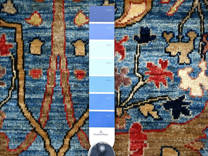 9'2" x 11'8" New Hand Knotted Blue Wool Rectangle Oriental Rug - MOA10222725
