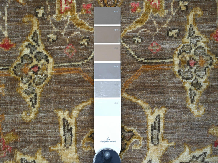 4'0" x 5'11" New Hand Knotted Brown Wool Rectangle Oriental Rug - MOA10222727