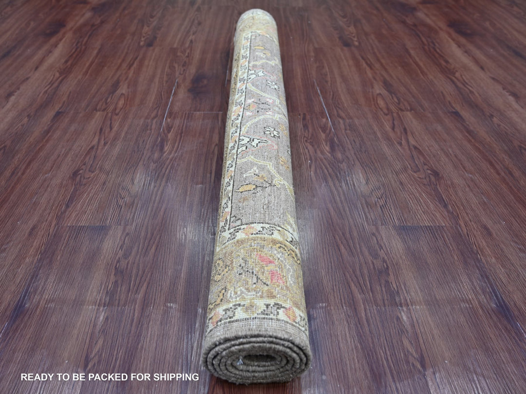 4'0" x 5'11" New Hand Knotted Brown Wool Rectangle Oriental Rug - MOA10222727