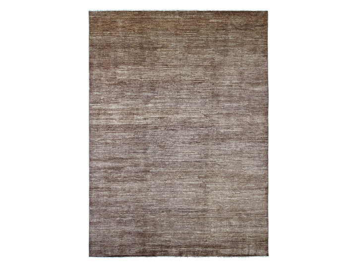 9'8" x 13'4" New Hand Knotted Brown Wool Rectangle Oriental Rug - MOA10222729