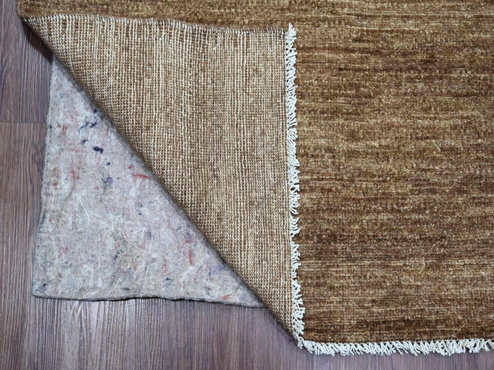 9'8" x 13'4" New Hand Knotted Brown Wool Rectangle Oriental Rug - MOA10222729