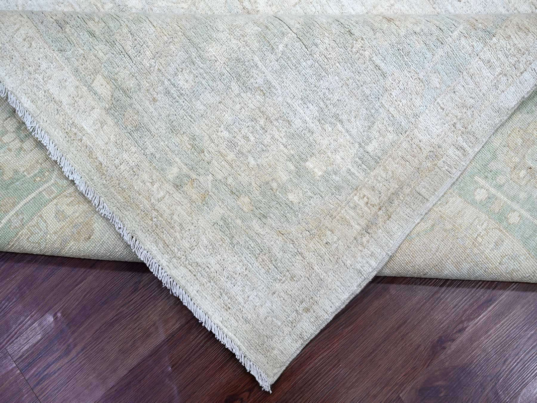 9'2" x 11'6" New Hand Knotted Grey Wool Rectangle Oriental Rug - MOA10222732