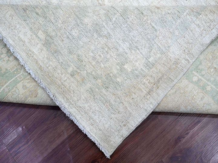 9'2" x 11'6" New Hand Knotted Grey Wool Rectangle Oriental Rug - MOA10222732