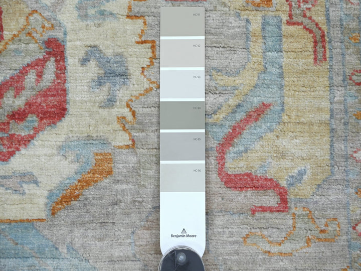 3'10" x 5'9" New Hand Knotted Grey Wool Rectangle Oriental Rug - MOA10222733