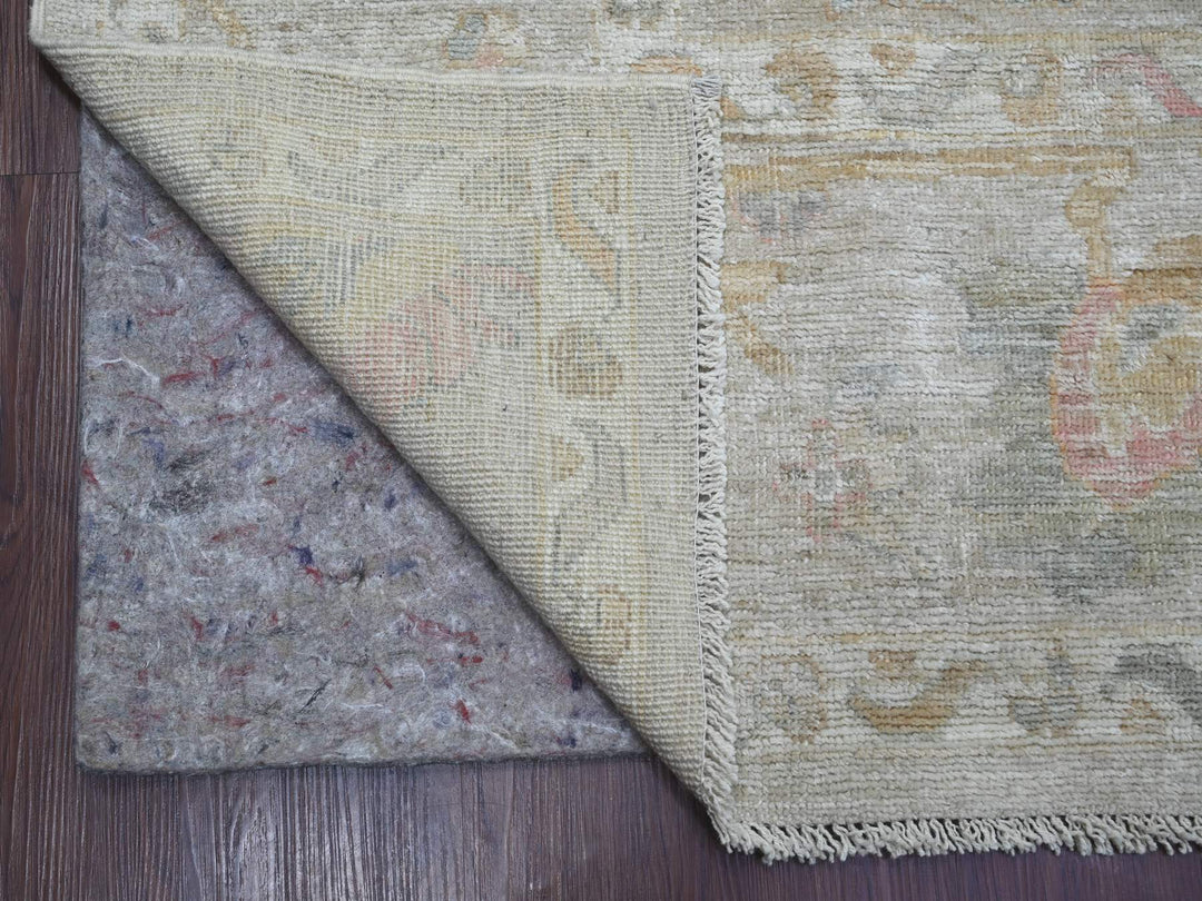 8'10" x 11'7" New Hand Knotted Grey Wool Rectangle Oriental Rug - MOA10222739