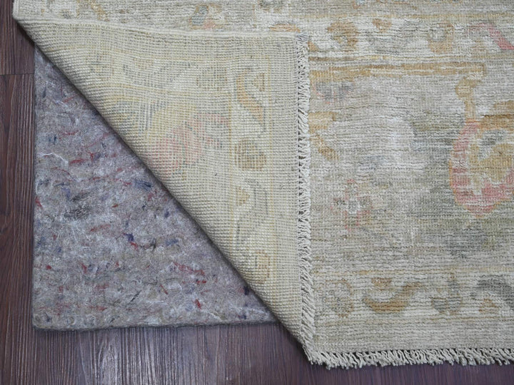 8'10" x 11'7" New Hand Knotted Grey Wool Rectangle Oriental Rug - MOA10222739