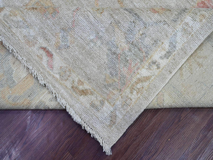 8'10" x 11'7" New Hand Knotted Grey Wool Rectangle Oriental Rug - MOA10222739