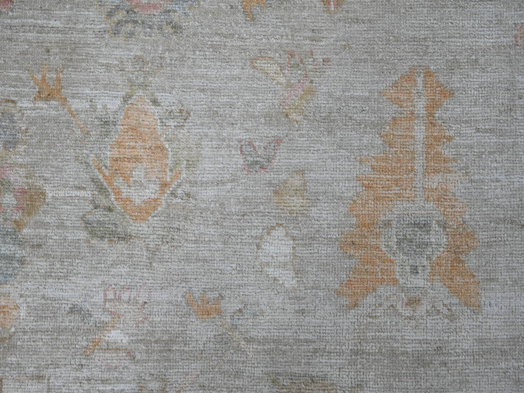 8'10" x 11'7" New Hand Knotted Grey Wool Rectangle Oriental Rug - MOA10222739