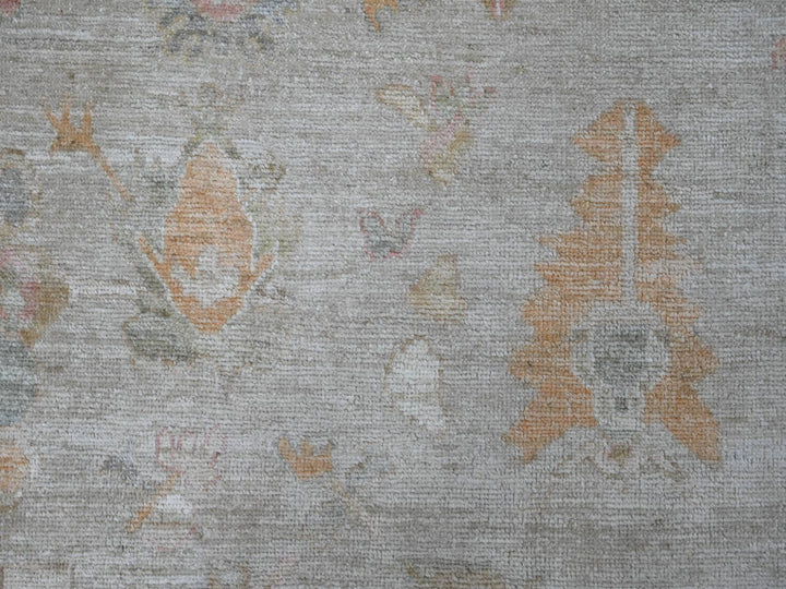 8'10" x 11'7" New Hand Knotted Grey Wool Rectangle Oriental Rug - MOA10222739