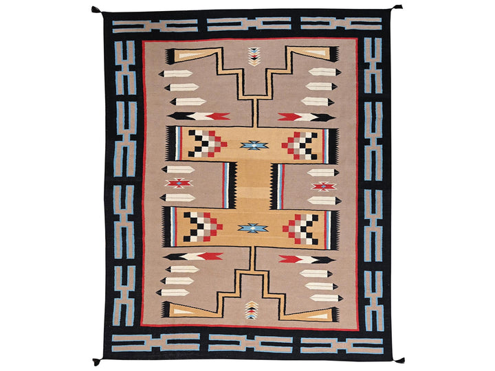 9'5" x 11'7" New Hand Woven Brown Wool Rectangle Oriental Rug - MOA1022273