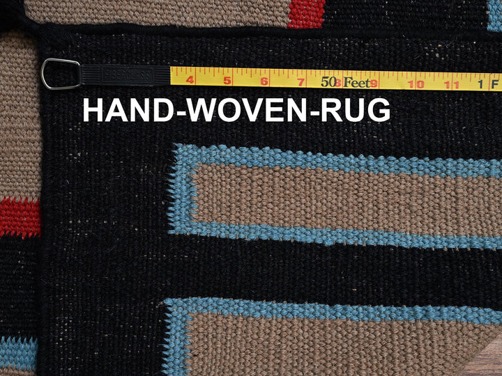 9'5" x 11'7" New Hand Woven Brown Wool Rectangle Oriental Rug - MOA1022273