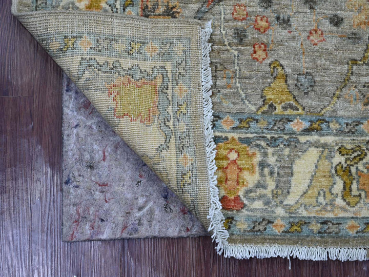 4'1" x 5'11" New Hand Knotted Grey Wool Rectangle Oriental Rug - MOA10222743