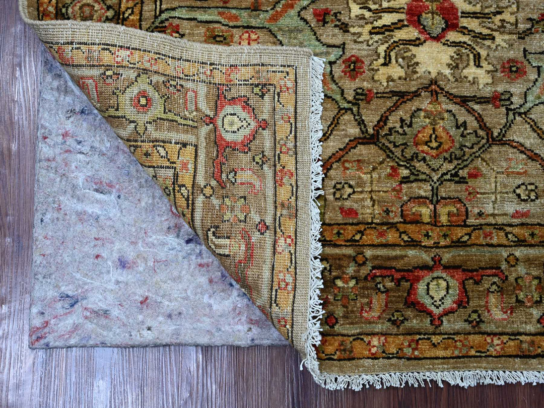 4'0" x 5'11" New Hand Knotted Brown Wool Rectangle Oriental Rug - MOA10222744