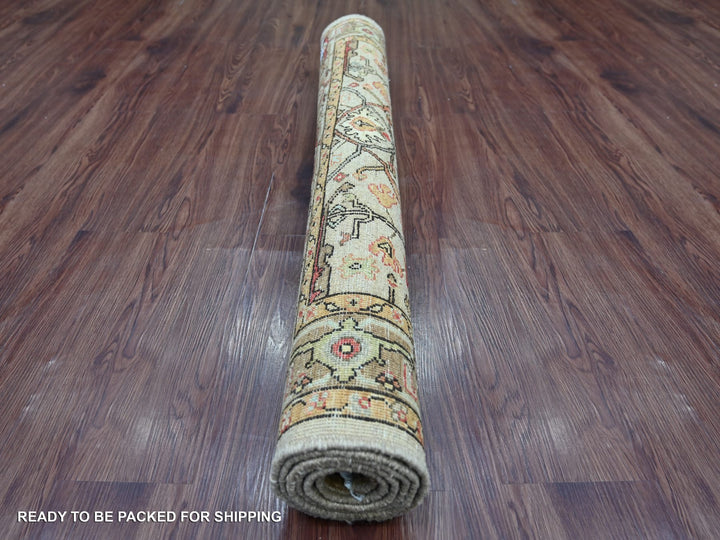 4'0" x 5'11" New Hand Knotted Brown Wool Rectangle Oriental Rug - MOA10222744