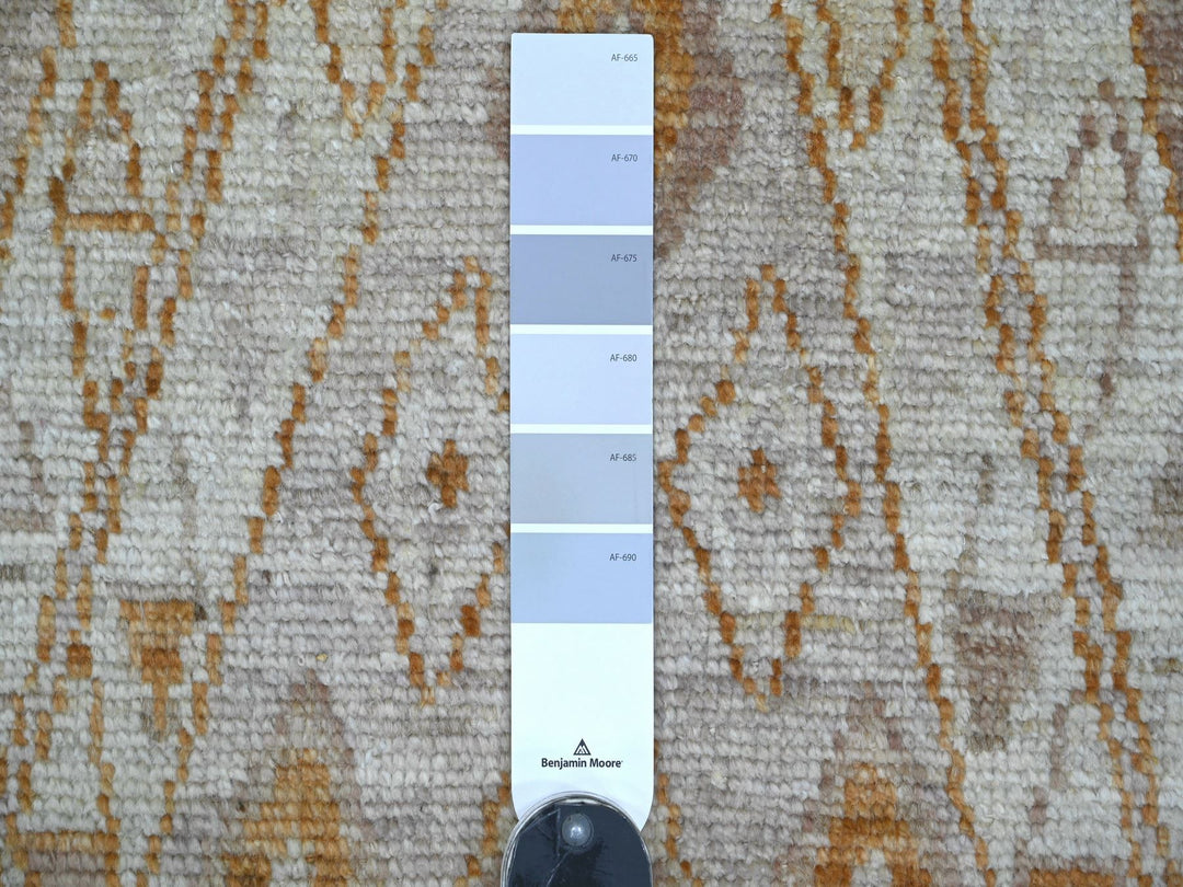 8'10" x 11'8" New Hand Knotted Grey Wool Rectangle Oriental Rug - MOA10222746