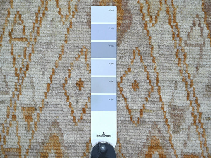 8'10" x 11'8" New Hand Knotted Grey Wool Rectangle Oriental Rug - MOA10222746