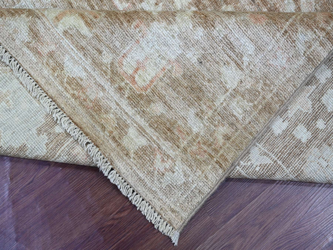 8'0" x 9'9" New Hand Knotted Brown Wool Rectangle Oriental Rug - MOA10222747