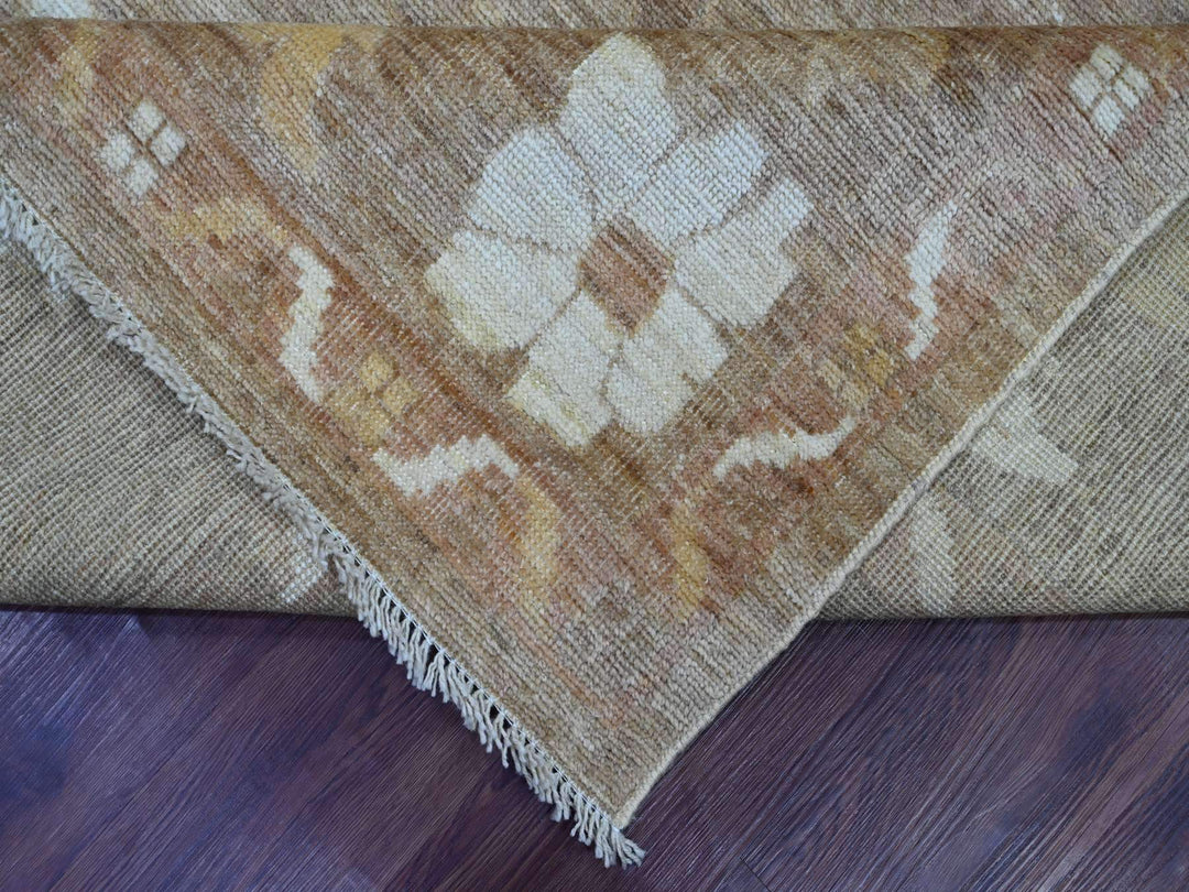 9'3" x 11'10" New Hand Knotted Brown Wool Rectangle Oriental Rug - MOA10222749