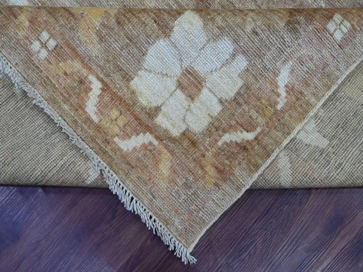 9'3" x 11'10" New Hand Knotted Brown Wool Rectangle Oriental Rug - MOA10222749