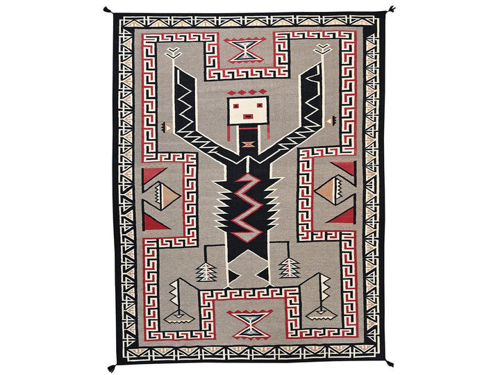 9'3" x 11'11" New Hand Woven Grey Wool Rectangle Oriental Rug - MOA1022274