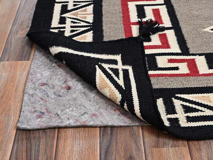 9'3" x 11'11" New Hand Woven Grey Wool Rectangle Oriental Rug - MOA1022274