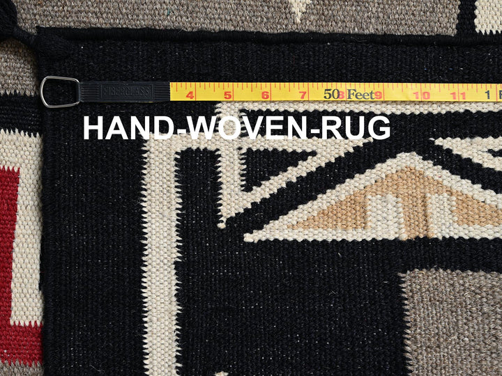 9'3" x 11'11" New Hand Woven Grey Wool Rectangle Oriental Rug - MOA1022274