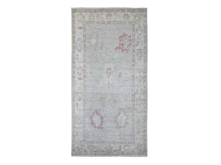 5'10" x 11'8" New Hand Knotted Grey Wool Runner Oriental Rug - MOA10222750
