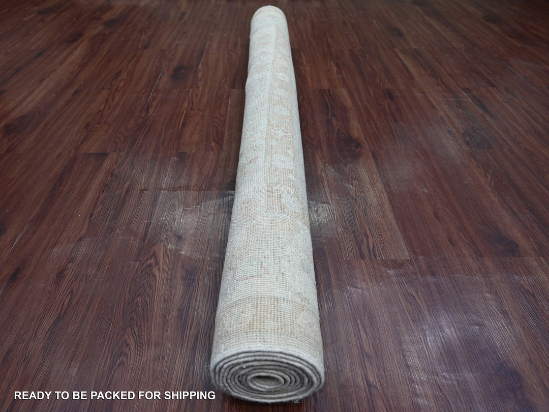 5'10" x 11'8" New Hand Knotted Grey Wool Runner Oriental Rug - MOA10222750