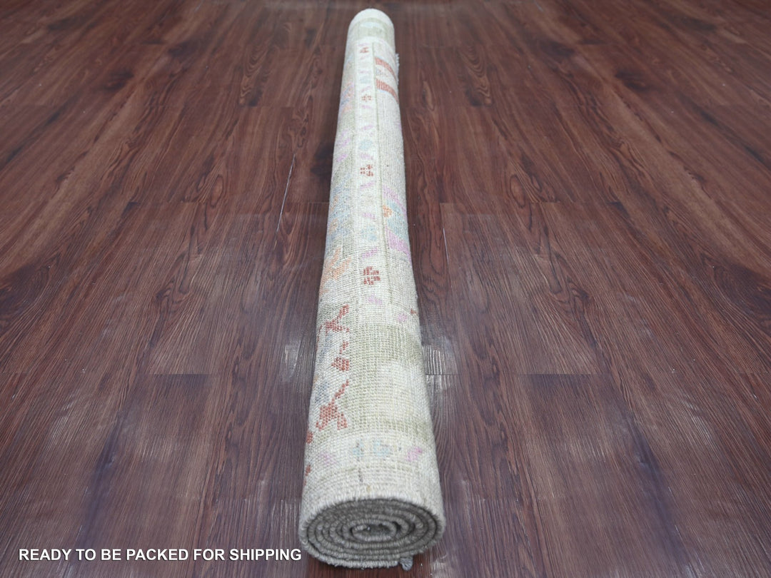 5'0" x 6'5" New Hand Knotted Grey Wool Rectangle Oriental Rug - MOA10222755