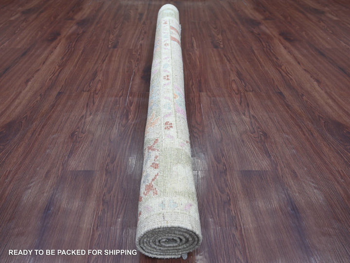 5'0" x 6'5" New Hand Knotted Grey Wool Rectangle Oriental Rug - MOA10222755