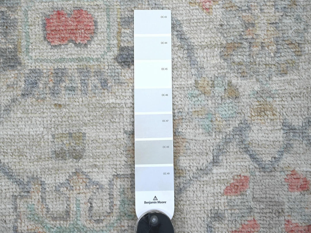 3'1" x 5'0" New Hand Knotted Grey Wool Rectangle Oriental Rug - MOA10222757