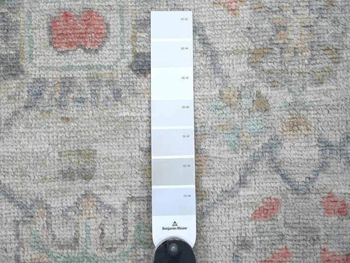 3'1" x 5'0" New Hand Knotted Grey Wool Rectangle Oriental Rug - MOA10222757