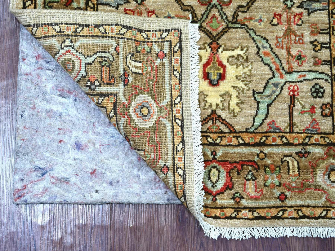 2'8" x 8'3" New Hand Knotted Brown Wool Runner Oriental Rug - MOA10222759
