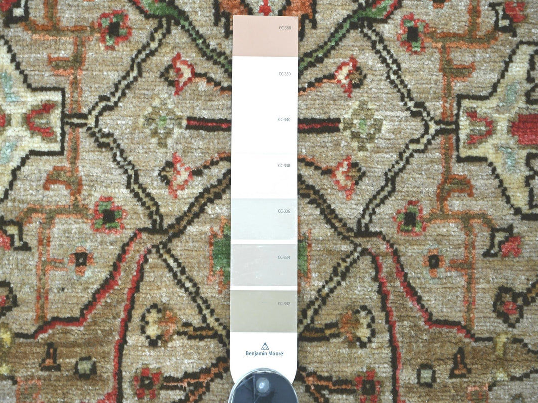 2'8" x 8'3" New Hand Knotted Brown Wool Runner Oriental Rug - MOA10222759