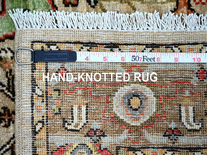 2'8" x 8'3" New Hand Knotted Brown Wool Runner Oriental Rug - MOA10222759