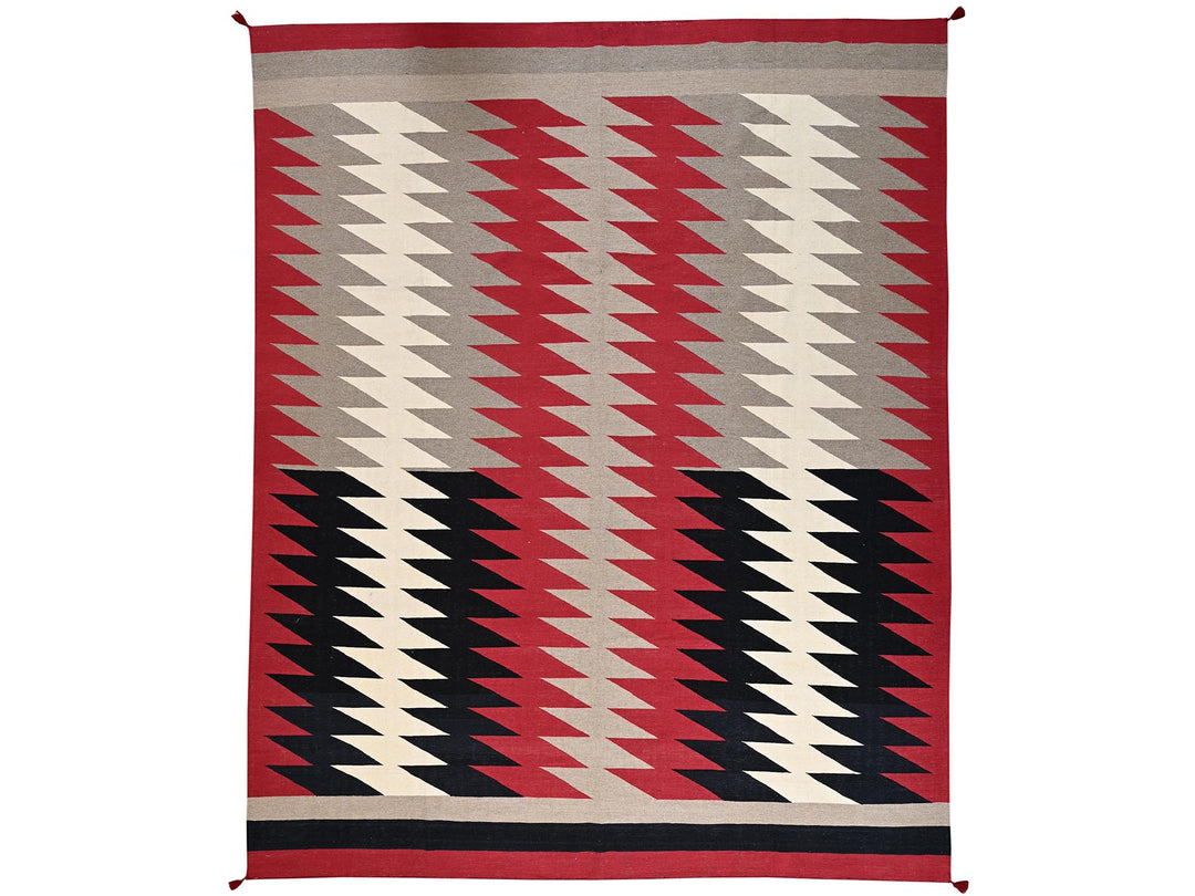 12'0" x 14'11" New Hand Woven Red Wool Rectangle Oriental Rug - MOA1022275