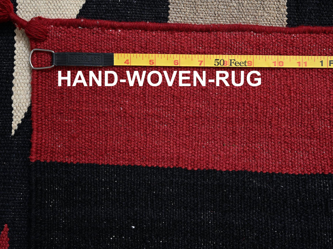 12'0" x 14'11" New Hand Woven Red Wool Rectangle Oriental Rug - MOA1022275