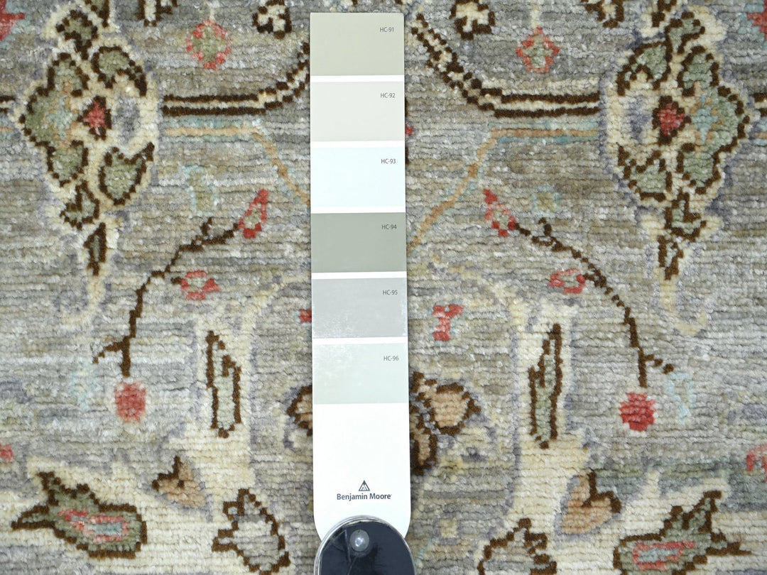 3'0" x 5'2" New Hand Knotted Grey Wool Rectangle Oriental Rug - MOA10222760