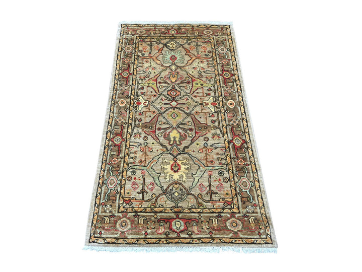 2'9" x 4'10" New Hand Knotted Brown Wool Rectangle Oriental Rug - MOA10222761