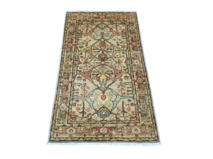 2'9" x 4'8" New Hand Knotted Brown Wool Rectangle Oriental Rug - MOA10222766