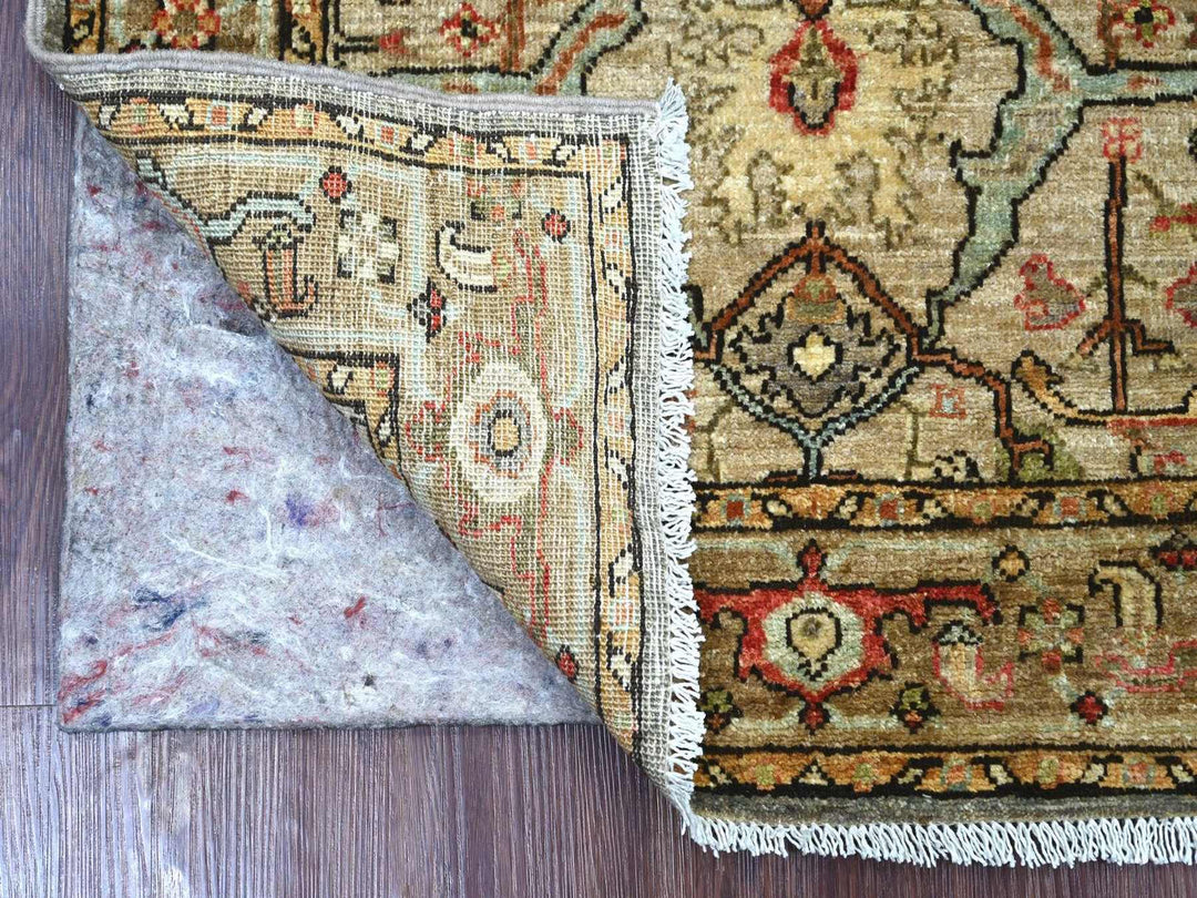 2'9" x 4'8" New Hand Knotted Brown Wool Rectangle Oriental Rug - MOA10222766