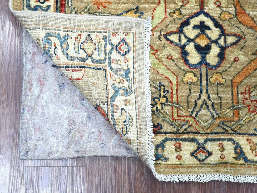 3'2" x 4'9" New Hand Knotted Brown Wool Rectangle Oriental Rug - MOA10222767