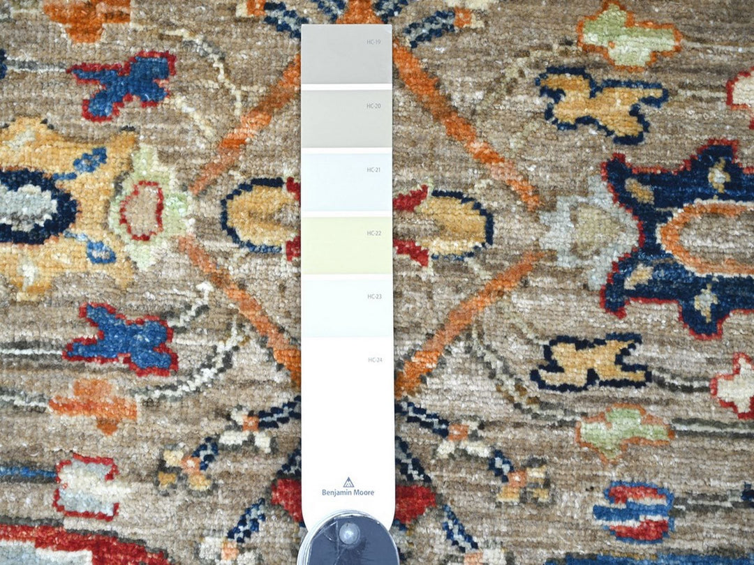3'2" x 4'9" New Hand Knotted Brown Wool Rectangle Oriental Rug - MOA10222767