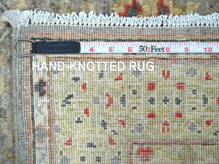 3'10" x 5'10" New Hand Knotted Grey Wool Rectangle Oriental Rug - MOA10222768