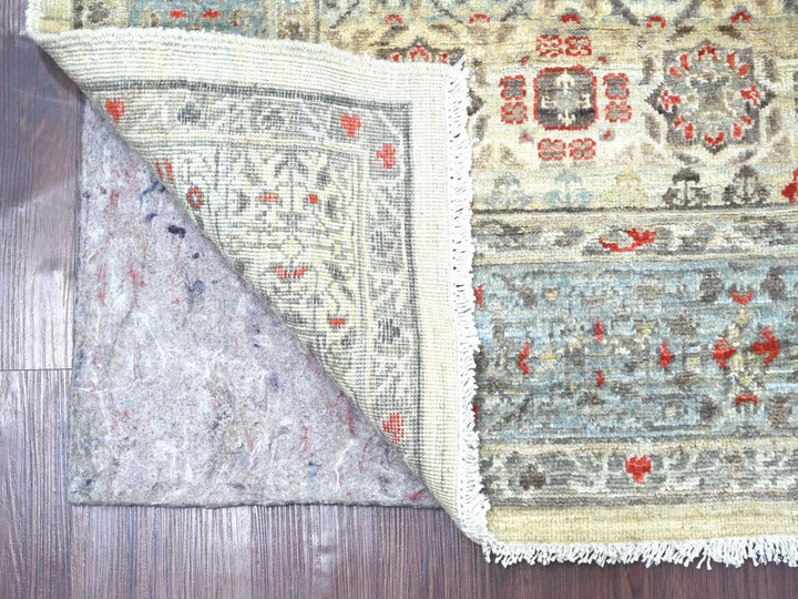 6'1" x 8'10" New Hand Knotted Ivory Wool Rectangle Oriental Rug - MOA10222769