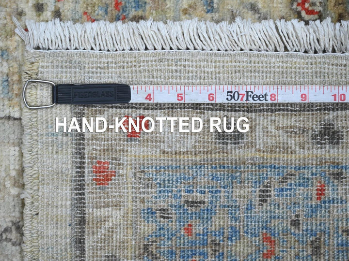 6'1" x 8'10" New Hand Knotted Ivory Wool Rectangle Oriental Rug - MOA10222769