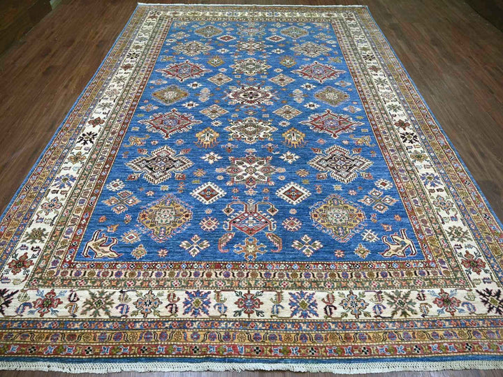 8'11" x 12'2" New Hand Knotted Blue Wool Rectangle Oriental Rug - MOA10222770