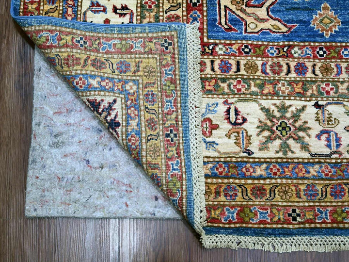 8'11" x 12'2" New Hand Knotted Blue Wool Rectangle Oriental Rug - MOA10222770