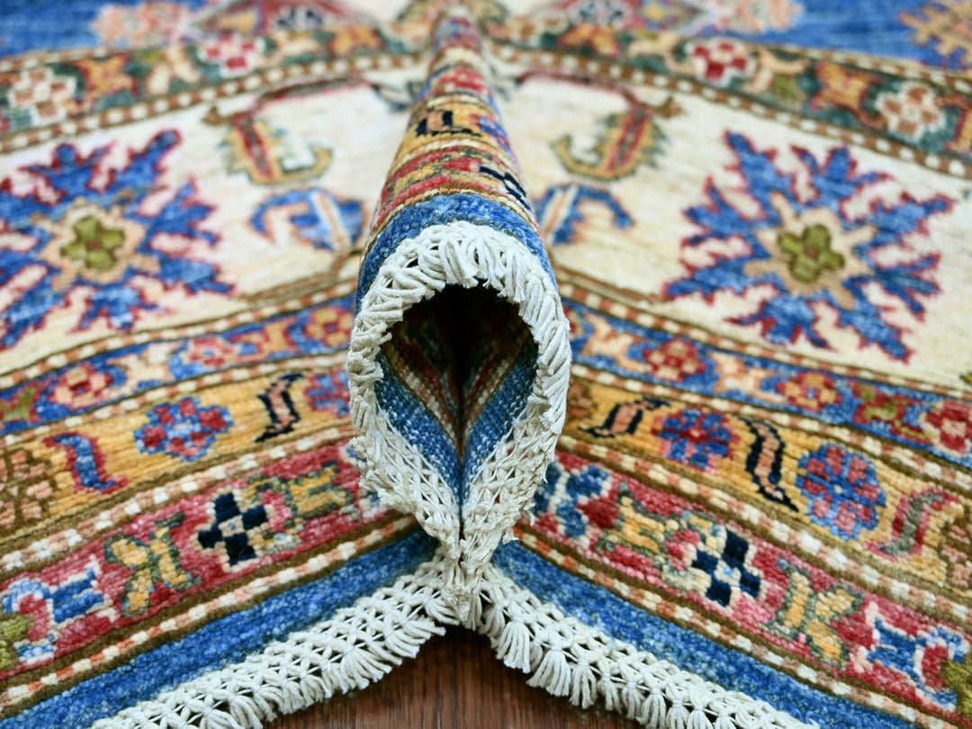 8'11" x 12'2" New Hand Knotted Blue Wool Rectangle Oriental Rug - MOA10222770
